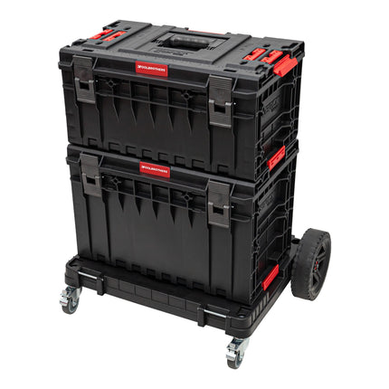 Toolbrothers RHINO XXL mobiler Transportroller ECO Mobility+ Rollbrett mit Schwenkrädern aus Metall und Bremse