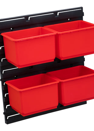 Toolbrothers Rhino Container Set No. 1 Pared de taller 39 x 35 cm con 4 contenedores para maletas RHINO