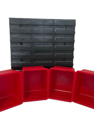 Toolbrothers Rhino Container Set No. 1 Pared de taller 39 x 35 cm con 4 contenedores para maletas RHINO