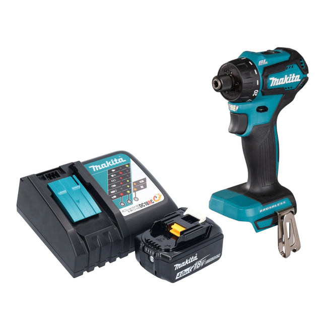 Taladro sin cable Makita DDF 083 RM1 18 V 40 Nm 1/4'' sin escobillas + 1x batería recargable 4,0 Ah + cargador