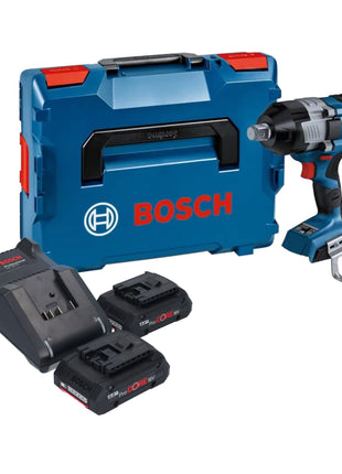 Bosch GDS 18V-1600 HC Profesjonalny akumulatorowy klucz udarowy 18 V 1600 Nm 3/4'' BITURBO Brushless + 2x akumulator ProCORE 4,0 Ah + ładowarka + L-Boxx
