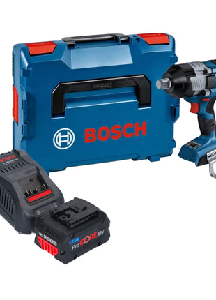 Bosch GDS 18V-1600 HC Profesjonalny akumulatorowy klucz udarowy 18 V 1600 Nm 3/4'' BITURBO Brushless + 1x akumulator ProCORE 8,0 Ah + ładowarka + L-Boxx