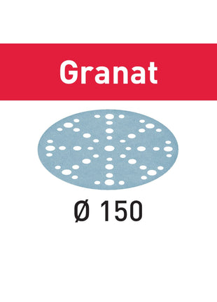 Festool STF D150/48 P220 GR/10 Grinding disc garnet 150 mm P220 40 pieces ( 4x 578137 ) for RO 150, ES 150, ETS 150, ETS EC 150, LEX 150, WTS 150, HSK-D 150
