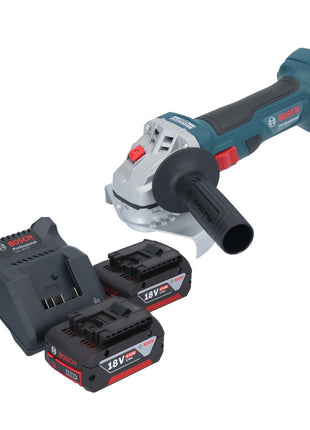 Bosch GWS 18V-7 Smerigliatrice angolare professionale a batteria 18 V 125 mm brushless + 2x batteria ricaricabile 4,0 Ah + caricabatterie