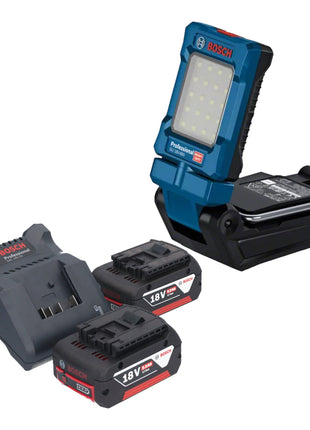 Bosch GLI 18V-800 Lampada professionale a batteria 18 V 800 lm + 2x batteria ricaricabile 5,0 Ah + caricabatterie