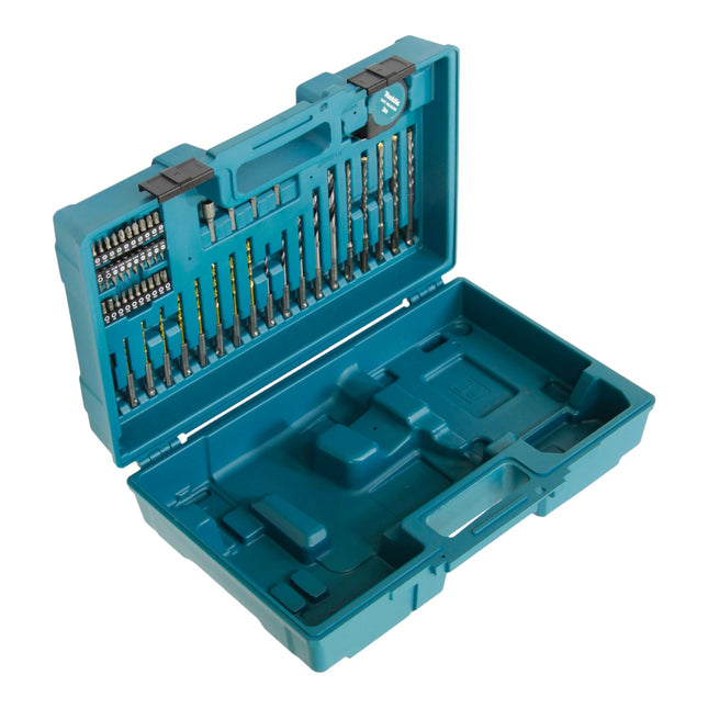 Makita 183W49-4 Transportkoffer 480 x 320 x 140 mm + 65 tlg. SDS-plus Zubehör Set für Akku Bohrhammer DHR171