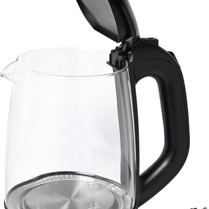 Hervidor WK 3501 swg ( 4000896623 ) 2200 W negro 1,1 kg cristal, acero inoxidable LED azul