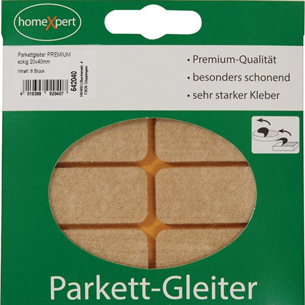 Ślizgacze do parkietu Premium ( 3000271032 ) 20 x 40 mm samoprzylepne