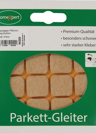 Ślizgacze do parkietu Premium ( 3000271031 ) 20 x 20 mm samoprzylepne