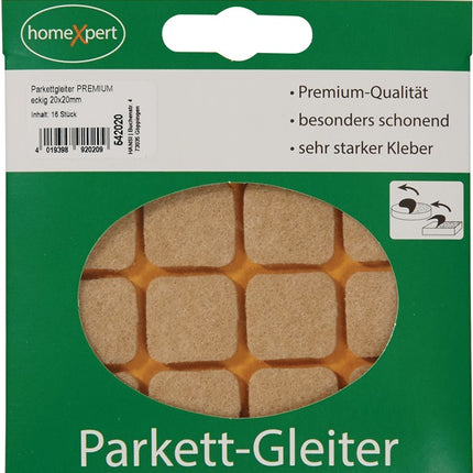 Ślizgacze do parkietu Premium ( 3000271031 ) 20 x 20 mm samoprzylepne