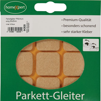 Ślizgacze do parkietu Premium ( 3000271033 ) 25 x 25 mm samoprzylepne