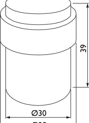 Butoir de porte au sol 3693 TS ( 3000267273 ) Ø 35 mm Hauteur 39 mm Montage par chevilles