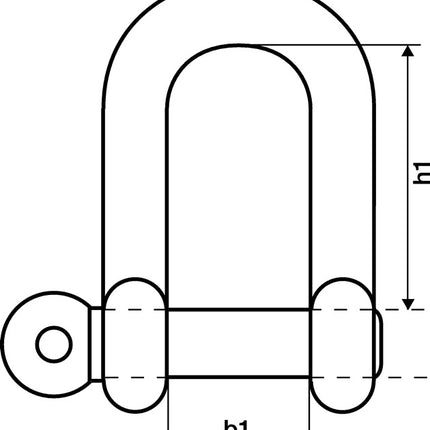 Shackle ( 1000120209 ) Load capacity 500 kg straight shape