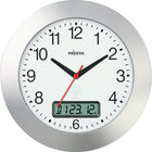 Wall clock ( 9106486630 ) Radio-controlled clock plastic matt silver numbers