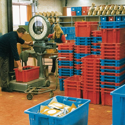 Swivel stacking container ( 9000446964 ) PP green