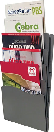 Brochure holder ( 9000493721 ) H430xW240xDmm metal silver