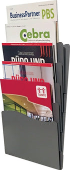 Brochure holder ( 9000493721 ) H430xW240xDmm metal silver