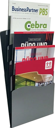 Brochure holder ( 9000493721 ) H430xW240xDmm metal silver