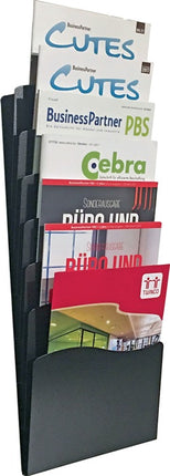 Porte-brochures ( 9000493723 ) H560xL240xPmm Métal argenté
