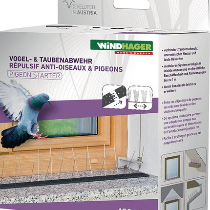 Zestaw startowy odstraszacza ptaków i gołębi Windhager ( 4000818600 ) ochrona do 1 m, 36 kolców