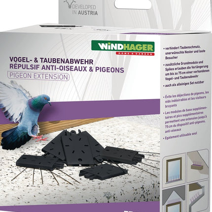 Windhager repelente de aves y palomas ( 4000818601 ) protección hasta 75 cm, 30 pinchos
