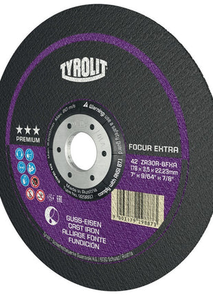 Disco da taglio Tyrolit PREMIUM FOCUR EXTRA ( 8000758235 ) D230x3mm foro a gomito 22,23 mm