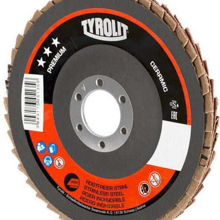 Tyrolit flap disc PREMIUM CERAMIC ( 4000845949 ) Ø 125 mm grain size 60 cranked