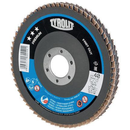 Disco lamellare Tyrolit PREMIUM FASTCUT ( 8000756288 ) Ø 125 mm granulometria 40 offset