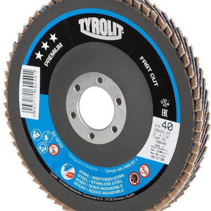 Disco lamellare Tyrolit PREMIUM FASTCUT ( 8000756288 ) Ø 125 mm granulometria 40 offset