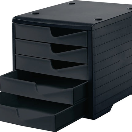 styro Ablagebox ( 9000493478 ) 5 Schubladen schwarz/schwarz