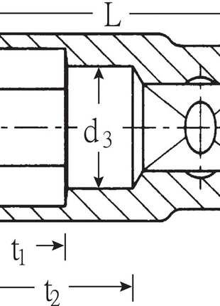 Stahlwille socket 456 17 ( 8000334529 ) 3/8 ″ hexagonal Length 31 mm
