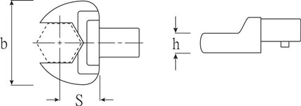 Stahlwille jaw insertion tool 731/40 15 ( 8000333456 ) spanner width 15 mm 14 x 18 mm