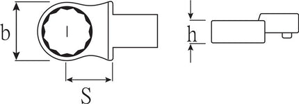 Stahlwille ring insertion tool 732/40 41 ( 8000333670 ) spanner width 41 mm 14 x 18 mm