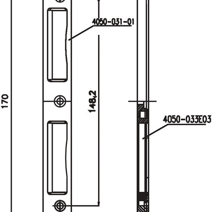 SSF Cantonera angular ( 3000251048 ) Aluminio plata Profundidad del ángulo 8 mm DIN izquierda / derecha