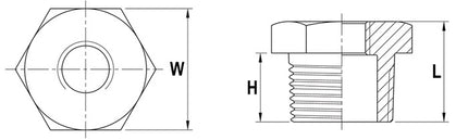 Riduttore a molla ( 4500100112 ) NPS=1 ″ NPS2 3/4 ″ L 24 mm