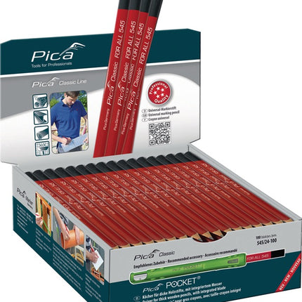 Crayon de marquage Pica Classic FOR ALL ( 4000871357 ) longueur 23 cm pointu