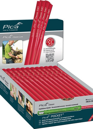 Pica Crayon de charpentier Pica Classic 540 ( 4000871346 ) longueur 30 cm non taillé