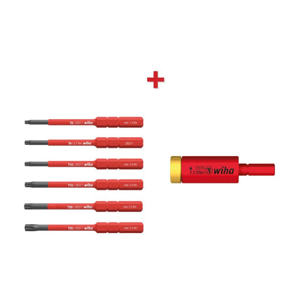 Wiha speedE® elektronischer Schraubendreher Set 1 + L-Boxx + 2x 1,5 Ah Akku + Ladegerät + Bits ( 41911 ) + Easy Torque Adapter ( 41342 ) + Bit Set Torx Satz 6 tlg. ( 42210 ) - Toolbrothers