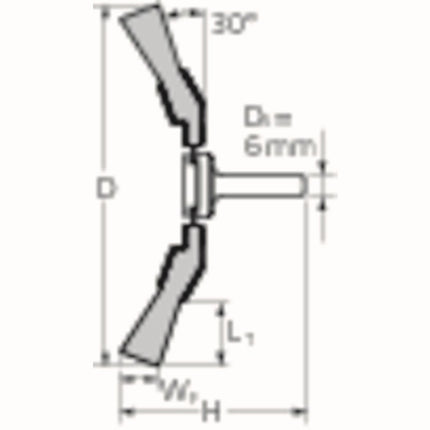 PFERD tapered brush KBU INOX ( 8000431755 ) Ø 95 mm wire thickness 0.3 mm 12000 min-¹