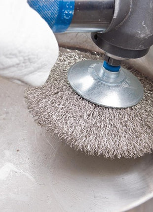 PFERD spazzola conica KBU INOX ( 8000431755 ) Ø 95 mm spessore del filo 0,3 mm 12000 min-¹