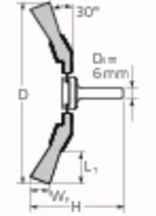 PFERD spazzola conica KBU ST ( 8000431750 ) Ø 95 mm spessore del filo 0,3 mm 12000 min-¹