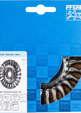 PFERD spazzola rotonda POS RBG 12512 ( 8000433126 ) Ø 125 mm spessore del filo 0,5 mm