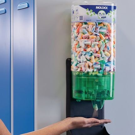 Dispensador de protección auditiva Moldex PlugStation TouchFree ( 8001327902 ) con bujías de relleno (500 pares)