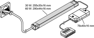 L & S Emotion 1-channel radio control Frankfurt series ( 3000550075 ) 230 V 12 V 6-way distributor