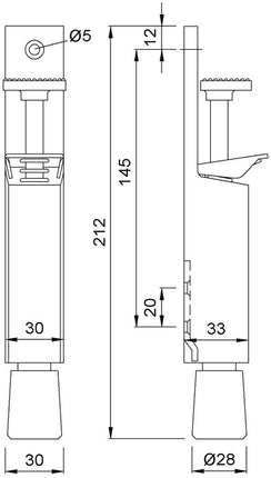 KWS door holder 1082.02 ( 3000255915 ) Aluiminium silver-coloured lacquered Door mounting