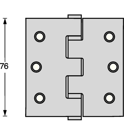 Intersteel ball bearing door hinge ( 3000255604 ) stainless steel cantilevered matt pull-out pin
