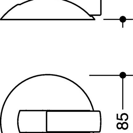 HEWI Bodentürpuffer 625B 92 ( 3000207686 ) Ø 85 mm Höhe 22,5 mm Dübelmontage