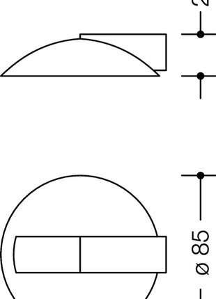 Molla a pavimento HEWI 625 XA ( 3000205715 ) Ø 85 mm altezza 22,5 mm montaggio a tassello