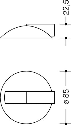 HEWI floor spring 625 XA ( 3000205715 ) Ø 85 mm height 22.5 mm dowel mounting