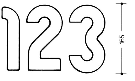 Numero civico HEWI cifra 3 ( 3000206542 ) poliammide speciale 90 nero profondo